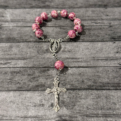 Remembrance Decade Rosary Using Flower Petals FENNO FASHION, LLC