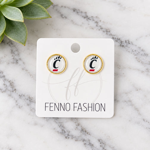 UC Bearcat Stud Earrings (GOLD OR SILVER)