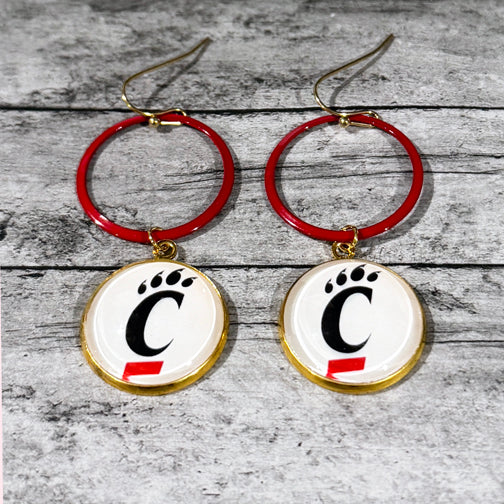 University of Cincinnati Jewelry | UC Bearcat Earrings | UC Earrings | FENNO FASHION | Cincinnati Jewelry 