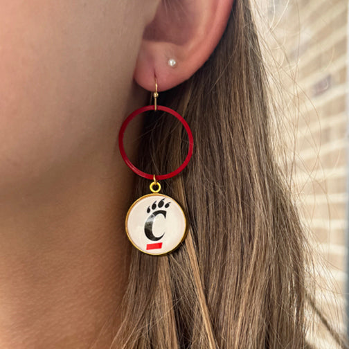 University of Cincinnati Jewelry | UC Bearcat Earrings | UC Earrings | FENNO FASHION | Cincinnati Jewelry 
