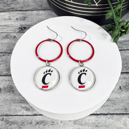 University of Cincinnati Jewelry | UC Bearcat Earrings | UC Earrings | FENNO FASHION | Cincinnati Jewelry 