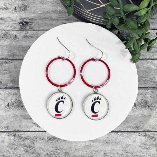 University of Cincinnati Jewelry | UC Bearcat Earrings | UC Earrings | FENNO FASHION | Cincinnati Jewelry 