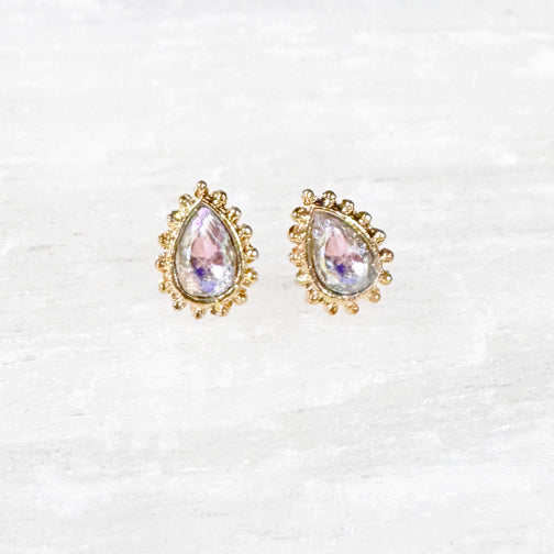 Vintage Inspired Crystal Earrings | Everyday wear Studs | Crystal Studs | FENNO FASHION