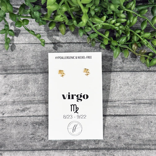 Virgo Stud Earrings | Zodiac Studs | Zodiac Jewelry | Constellation Jewelry | FENNO FASHION
