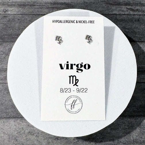Virgo Stud Earrings | Zodiac Studs | Zodiac Jewelry | Constellation Jewelry | FENNO FASHION