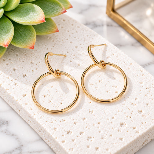 Linked Circle Earrings (SILVER OR GOLD)