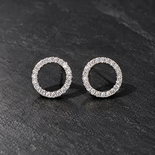 Sparkling Crystal-Lined Elegant Stud Earrings (ROSE GOLD, GOLD OR SILVER)
