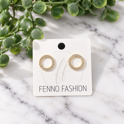 Sparkling Crystal-Lined Elegant Stud Earrings (ROSE GOLD, GOLD OR SILVER)