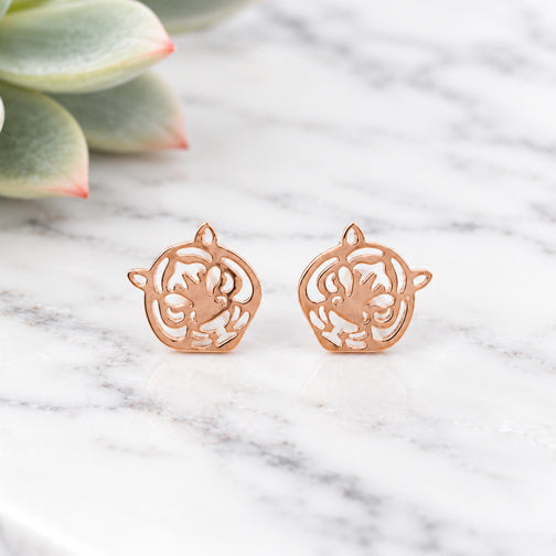 Tiny Cincinnati Bengals Tiger Stud Earrings (ROSE GOLD, GOLD OR SILVER)