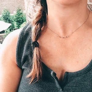 Dainty Morse Code Necklace | Morse Code Jewelry | FENNO FASHION | Megan Fenno 
