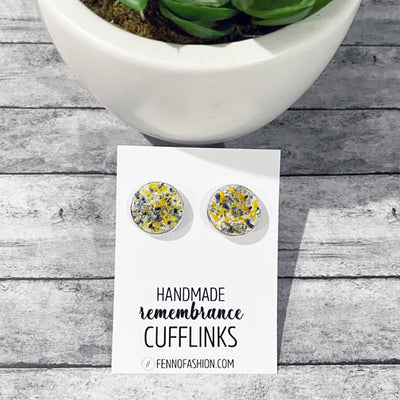 Remembrance Cufflinks Using Flower Petals