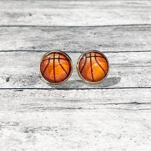 Gold Basketball Earrings | Basketball Stud Earrings | Megan Fenno | FENNO FASHION