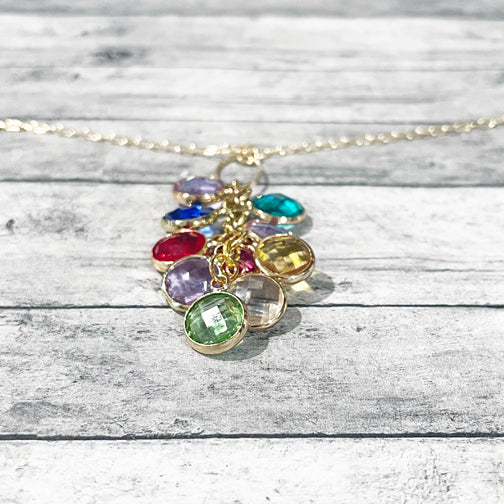 Birthstone Charm Necklace | Grandmother Personalized Necklace | Megan Fenno | FENNO FASHION