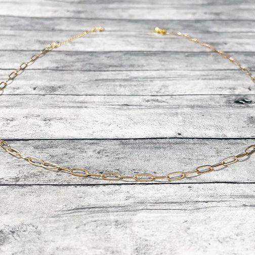 Paperclip Chain Necklace | Paper Clip Necklace | Gold Layering Necklace | FENNO FASHION | Megan Fenno