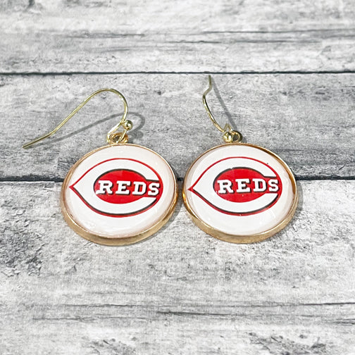 Cincinnati Reds Earrings | Cincinnati Reds Jewelry | Reds Accessories | FENNO FASHION | Megan Fenno
