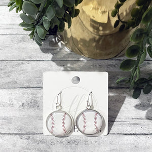 Silver Baseball Earrings | Baseball Jewelry | Megan Fenno | FENNO FASHION