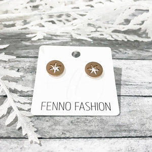 Rose Gold Snowflake Stud Earrings | Christmas Earrings | Megan Fenno | FENNO FASHION