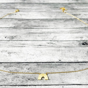 Dainty Gold Rainbow Necklace | Megan Fenno | FENNO FASHION 