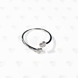 Two Heart Ring | Heart Adjustable Ring | Silver Adjustable Ring | Megan Fenno | FENNO FASHION 