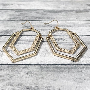 Gold Geometric Earrings | FENNO FASHION | Megan Fenno