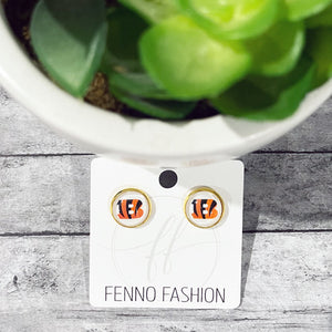 Cincinnati Bengals Earrings | Cincinnati Bengals Stud Earrings | FENNO FASHION | Megan Fenno