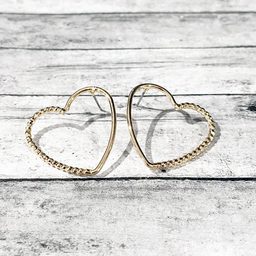 Heart Stud Earrings | Valentines Day Jewelry | FENNO FASHION | Megan Fenno 
