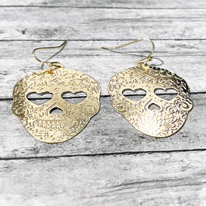 Gold Skull Earrings | Halloween Jewelry | Cute Halloween Earrings | FENNO FASHION | Megan Fenno 