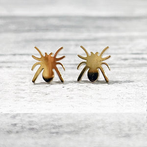 Gold Spider Stud Earrings | Halloween Earrings | FENNO FASHION | Megan Fenno 
