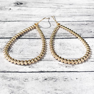 Gold Beaded Dangly Earrings | FENNO FASHION | Megan Fenno 