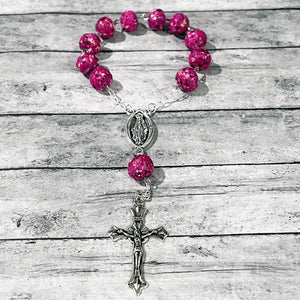 Memorial Jewelry | Flower Petal Rosary | Remembrance Rosary | Handmade Decade Rosary | FENNO FASHION | Megan Fenno 