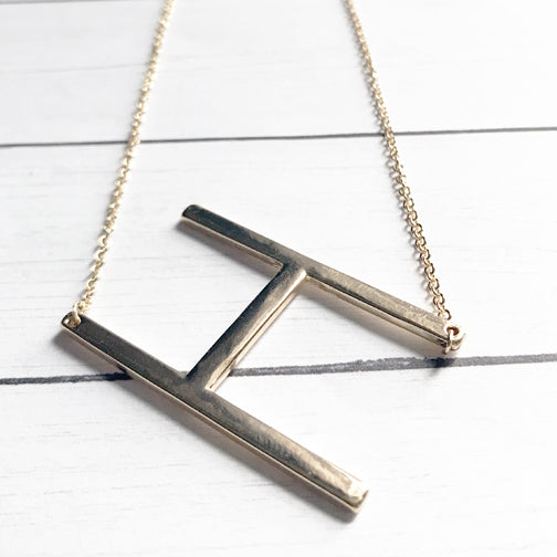 Large Initial Necklace By PoppyK | notonthehighstreet.com