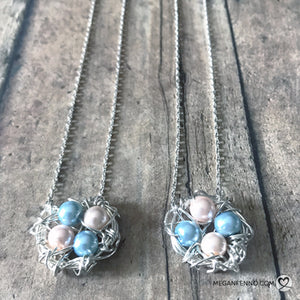 Handmade Momma Bird Silver or Gold Nest Necklace | Cincinnati | Megan Fenno | FENNOfashion