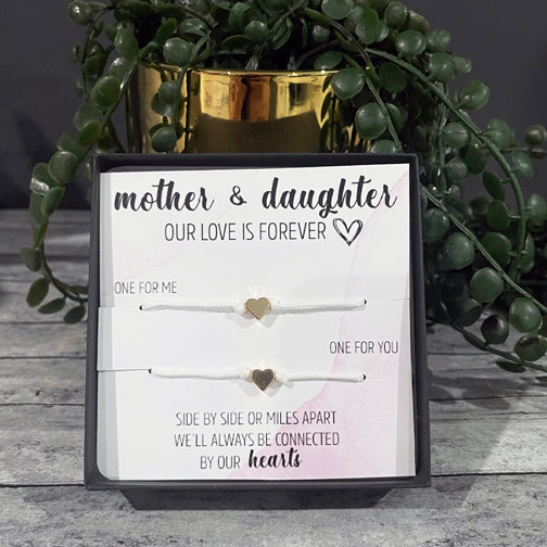 Mother and Daughter Bracelets | Mommy and Me Bracelets | Heart Bracelet Set | FENNO FASHION | Megan Fenno 