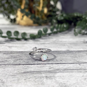 Silver Opal Adjustable Ring | Opal Jewelry | FENNO FASHION | Megan Fenno 