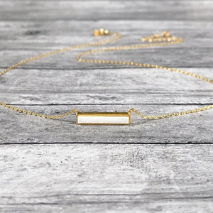 Gold Opal Necklace | Opal Bar Necklace | Opal Jewelry | FENNO FASHION | Megan Fenno 