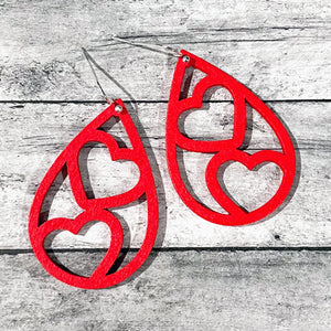 Red Valentine Heart Earrings | Valentine's Day Jewelry | Megan Fenno | FENNO FASHION