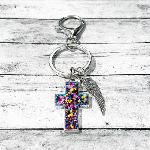 Remembrance Keychain using Flower Petals (MULTIPLE OPTIONS)