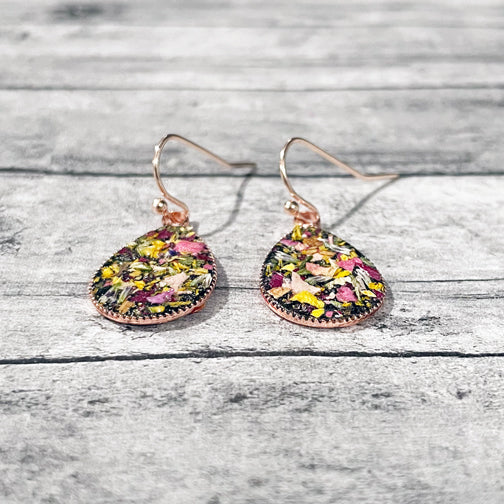 Remembrance Memorial Jewelry Teardrop Earrings | Flower Petal Jewelry | FENNO FASHION | Megan Fenno 