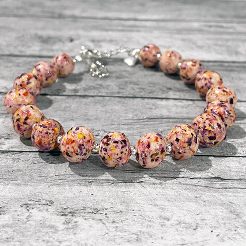 Remembrance Bracelet | Memorial Bracelet | Flower Petal Jewelry | Memorial Jewelry | Memorial Jewelry with Funeral Flowers | Funeral Flowers Jewelry | Funeral Flowers Keepsakes | Memorial Jewelry Cincinnati | FENNO FASHION 
