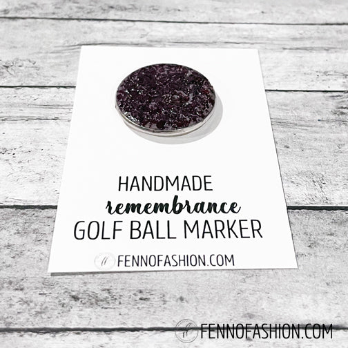 Remembrance Golf Ball Marker | Memorial Golf Ball Marker | FENNO FASHION | Megan Fenno  | Memorial Accessories Cincinnati | Memorial Keepsakes using flowers 