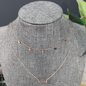 Rose Gold Layering Necklace | Rose Gold Circle Necklace | Megan Fenno | FENNO FASHION