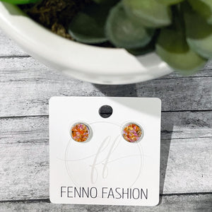 Remembrance Stud Earrings Using Flower Petals | FENNO FASHION | Memorial Jewelry | Megan Fenno | Cincinnati