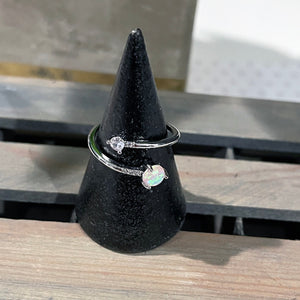 Silver Opal Adjustable Ring | Opal Jewelry | FENNO FASHION | Megan Fenno 