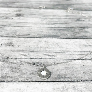 Dainty Opal Necklace | Dainty Compass Necklace | Megan Fenno | FENNO FASHION 