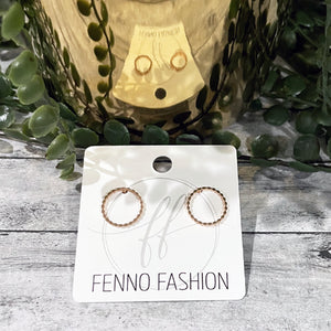 Rose Gold Dainty Circle Earrings | Circle Earrings | Dainty Studs | FENNO FASHION | Megan Fenno 