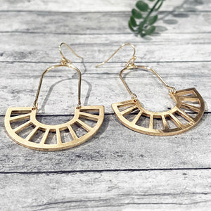 Gold Geometric Earrings | Gold Art Deco Earrings | FENNO FASHION | Megan Fenno 