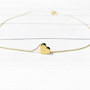 Solitary Heart Necklace (ROSE GOLD, GOLD OR SILVER)