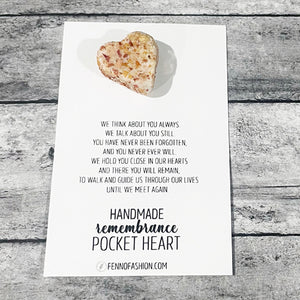 Pocket Heart | Remembrance Accessories | Memorial Accessories | Funeral Flower Mementos | FENNO FASHION | Megan Fenno 