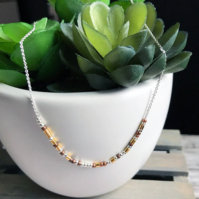 Personalized Morse Code Bar Necklace – Melanie Golden Jewelry