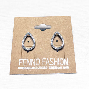 Silver Stud Earrings | Crystal Stud Earrings | Megan Fenno | FENNO FASHION 
